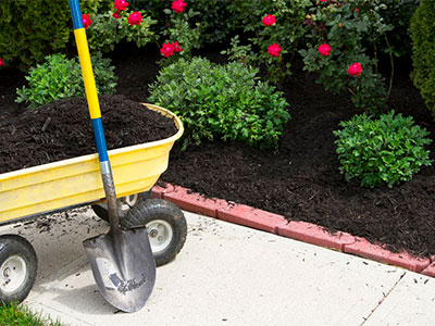 Landscaped flower bed